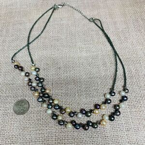 Lia‎ Sophia Genuine Pearl Double strand Necklace